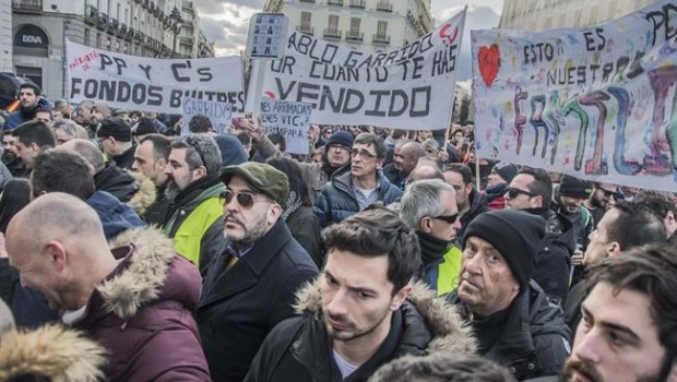 ep taxi drivers protest in madrid