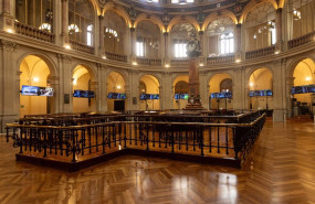 ep vista general del palacio de la bolsa a 12 de febrero de 2024 en madrid espana