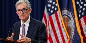 le president de la reserve federale americaine jerome powell tient une conference de presse 