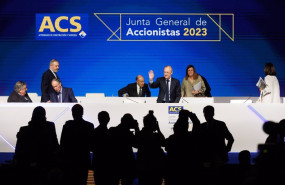 ep archivo   el consejero delegado del grupo acs juan santamaria interviene durante la junta general