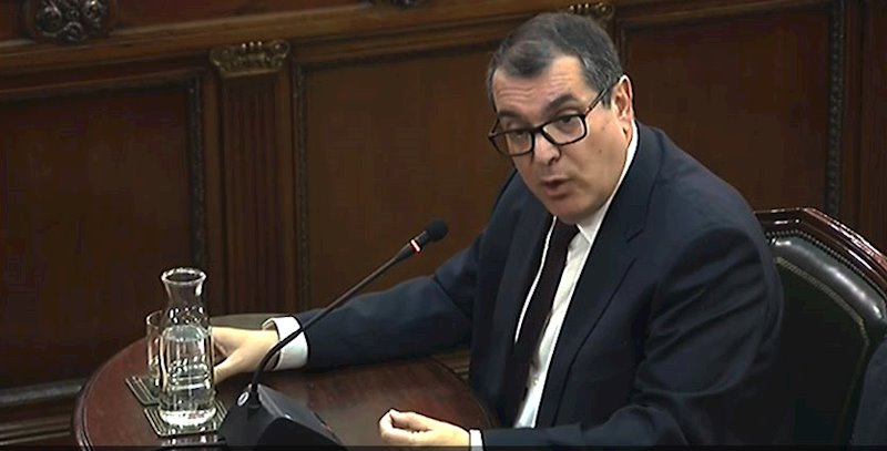 El exconsejero catalán Jordi Jané, cuando declaró como testigo en el juicio del 'procés' en el Tribunal Supremo | SEÑAL DE TV DEL TRIBUNAL SUPREMO - Archivo ep el exconsejero catalan jordi jane cuando declaro como testigo en el juicio del proces en el