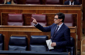 ep el ministro de sanidad salvador illa interviene en la sesion de control al ejecutivo celebrada