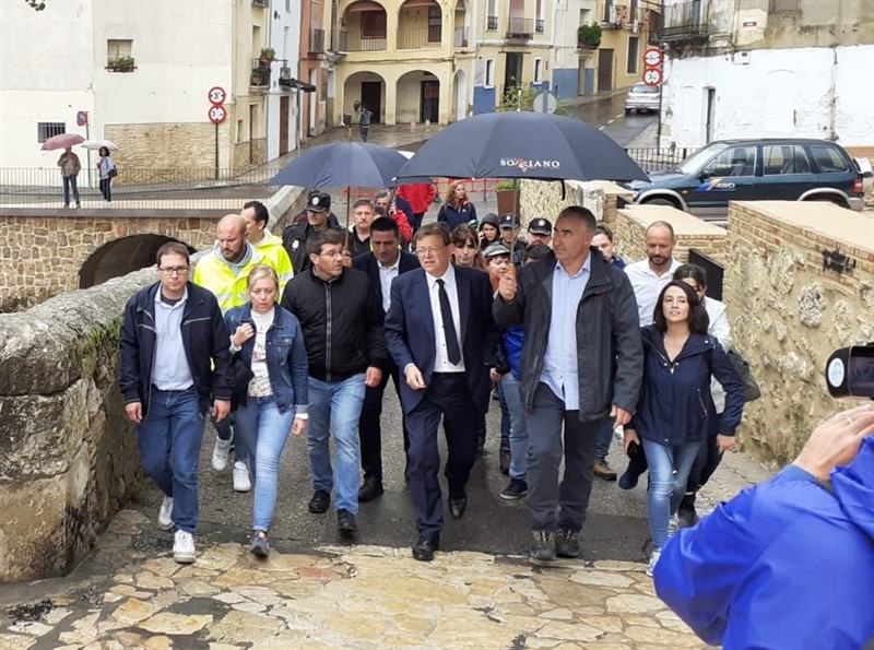 ep el president de la generalitat ximo puig y el alcalde de ontinyent jorge rodriguez
