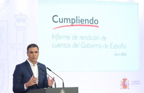 ep el presidente del gobierno pedro sanchez presenta el primer informe de rendicion de cuentas 2022