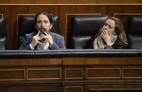 ep el vicepresidente del gobierno de derechos sociales y agenda 2030 pablo iglesias en su escano en