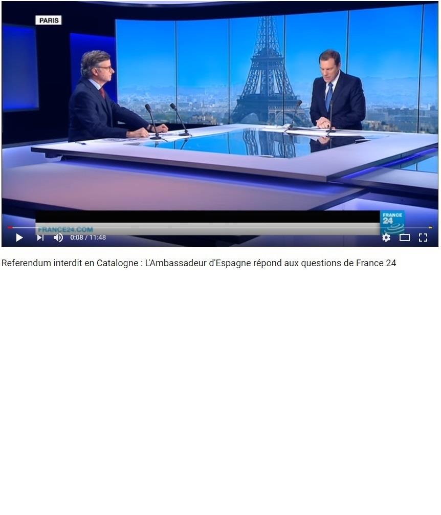 El embajador de España en Francia, Fernando Carderera, en France 24 | YOUTUBE ep embajadorespanafrancia fernando carderera en france 24