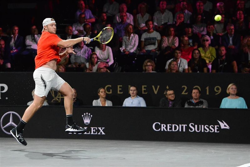 ep jack sock durante un partido de la laver cup