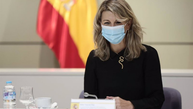 La presidenta segunda del Gobierno y Ministra de Trabajo y Economía Social, Yolanda Díaz, en el Ministerio de Trabajo y Economía Social, a 29 de noviembre de 2021, en Madrid. | Eduardo Parra - Europa Press ep la presidenta segunda del gobierno y ministra de trabajo y economia social yolanda diaz en el
