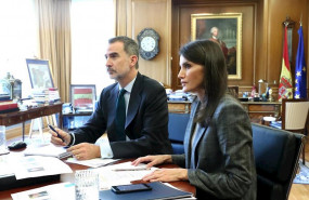 ep los reyes letizia y felipe vi durante una videoconferencia