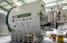 ep maquina perforadora del proyecto de nueva york sobre el rio hudson