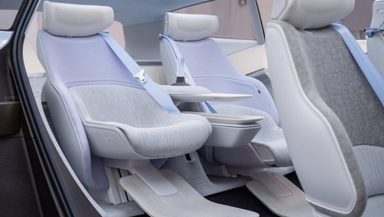 Material de fibras de lino en el interior del Volvo Concept Recharge | VOLVO CARS ep material de fibras de lino en el interior del volvo concept recharge