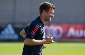 ep 17 september 2019 bavaria munich bayern munichs thomas muller takes part in a training session at