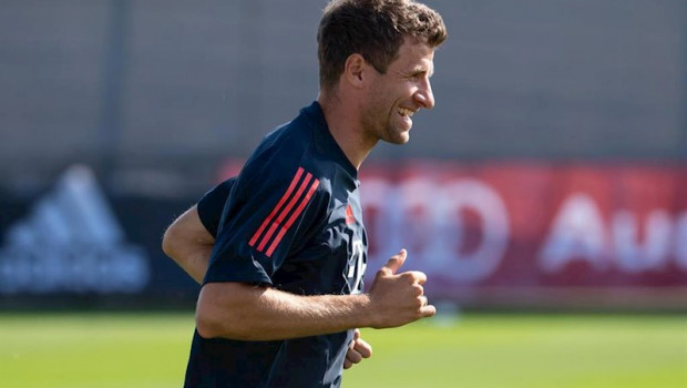 ep 17 september 2019 bavaria munich bayern munichs thomas muller takes part in a training session at