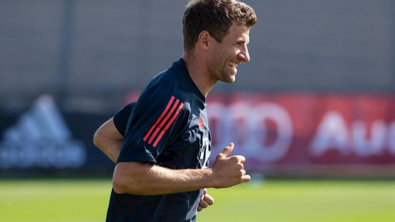 ep 17 september 2019 bavaria munich bayern munichs thomas muller takes part in a training session at