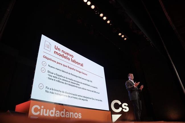 Albert Rivera en un acto en Madrid contra la precariedad laboral | CIUDADANOS ep albert riveraun actomadridla precariedad laboral