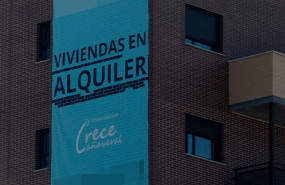 ep archivo   cartel de alquiler en un edificio de viviendas en madrid