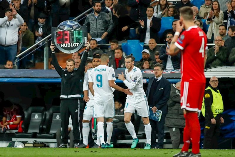 ep bale sustituye a benzema en un partido del real madrid