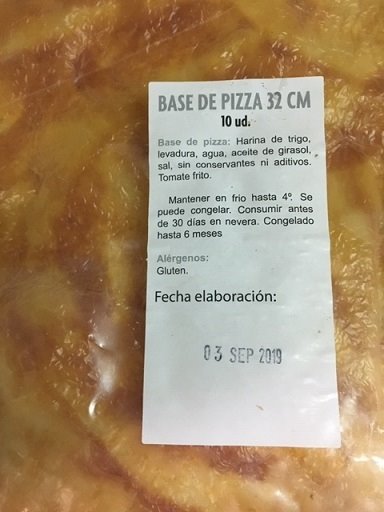 ep bases y pizzas de la empresa pizzaragon