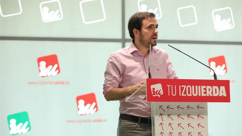 ep el coordinador general de izquierda unida alberto garzon durante la celebracion de la asamblea