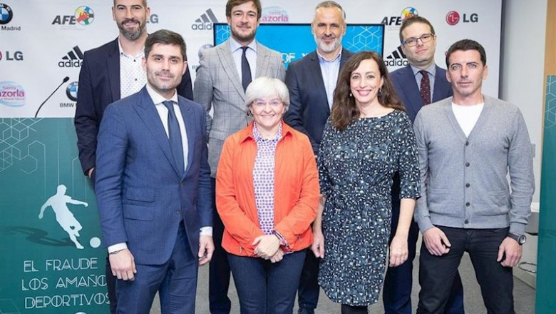 El presidente de AFE, David Aganzo, en la jornada sobre fraude y amaños deportivos en la sede del sindicato | AFE ep el presidente de afe david aganzo en la jornada sobre fraude y amanos deportivos en la sede del