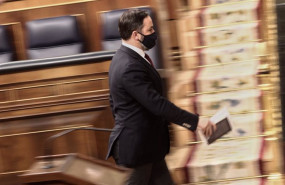 ep el presidente de vox santiago abascal interviene durante una sesion de control al gobierno en el