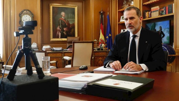 ep el rey felipe vi mantiene una reunion por videoconferencia con los representantes del consejo