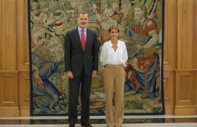 ep el rey felipe vi y la presidenta de la comunidad foral de navarra maria victoria chivite