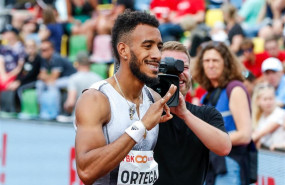 ep hengelo 09-06-2019 fanny blankers koen stadion athletics orlando ortega of spain m wins the mens 110m hurdles final during the fbk games 2019