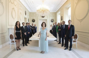 ep imagen de la presidenta de la comunidad de madrid isabel diaz ayuso junto al resto de consejeros