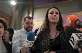 ep la ministra de igualdad irene montero atiende a los medios durante la inauguracion de la