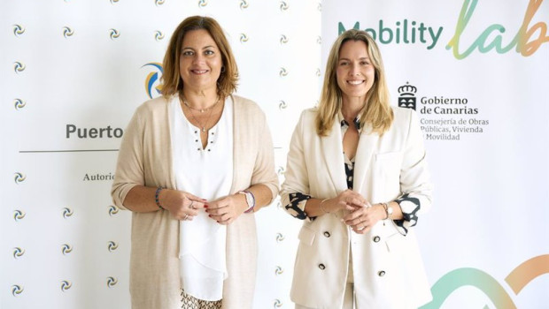 ep la presidenta de la aplp beatriz calzada con la directora general de transportes del gobierno de