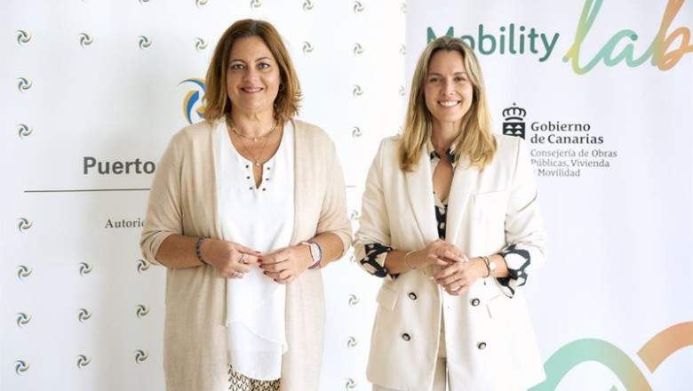 ep la presidenta de la aplp beatriz calzada con la directora general de transportes del gobierno de