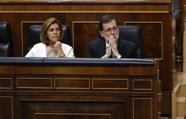 Mariano Rajoy y Cospedal en el debate sobre los Presupuestos en el Congreso | EUROPA PRESS ep mariano rajoycospedaldebatelos presupuestoscongreso