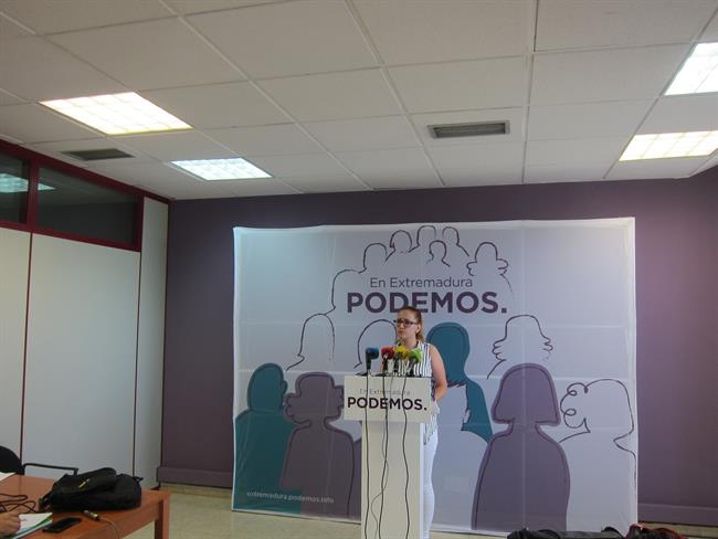 Rueda De Prensa Podemos Extremadura | EUROPA PRESS ep ruedaprensaextremadura