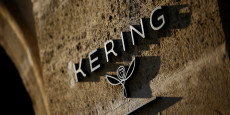 the logo of french luxury group kering in paris 