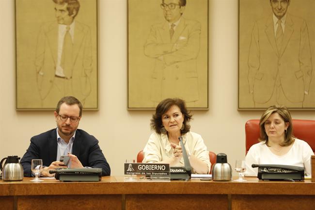 Carmen Calvo comparece en la Comisión de Igualdad del Congreso | MARTA FERNÁNDEZ/EUROPA PRESS ep carmen calvo comparecela comisionigualdadcongreso