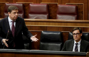 ep el ministro de agricultura pesca y alimentacion luis planas junto al ministro de sanidad salvador
