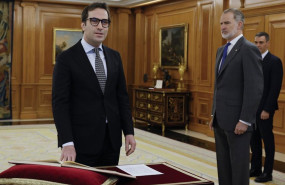 ep el vicepresidente primero y ministro de economia comercio y empresa carlos cuerpo i durante la