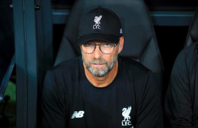 ep juergen klopp en el banquillo como entrenador del liverpool durante la supercopa de europa de