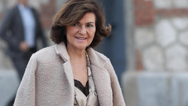 ep la vicepresidenta del gobierno en funciones carmen calvo en su llegada al acto institucional por