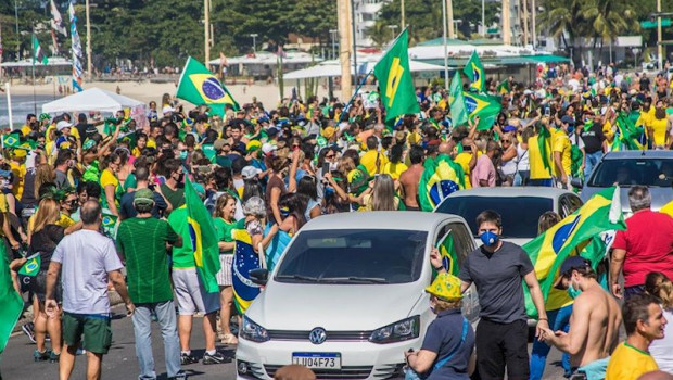 ep manifestacion a favor del presidente de brasil jair bolsonaro y contra el tribunal supremo y el