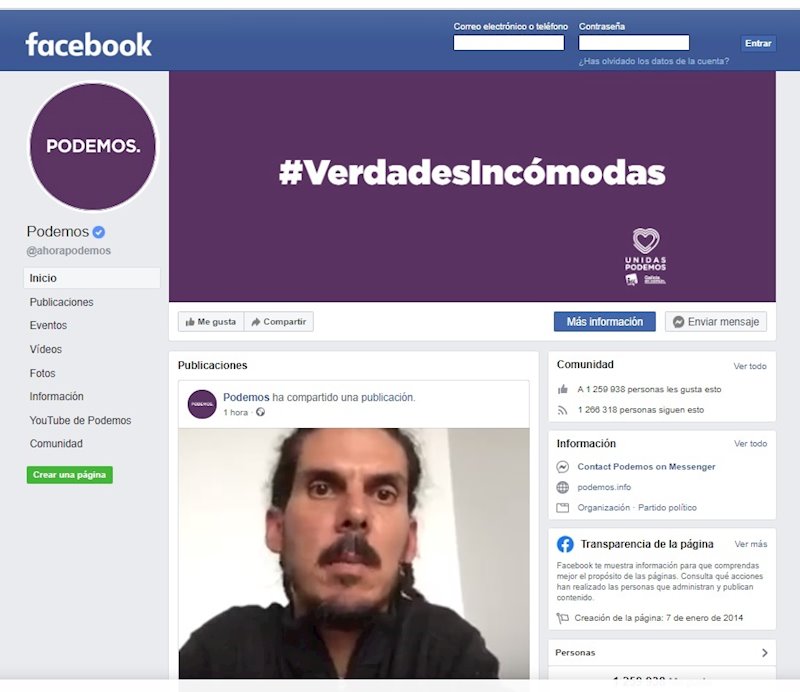 ep pagina de podemos en facebook