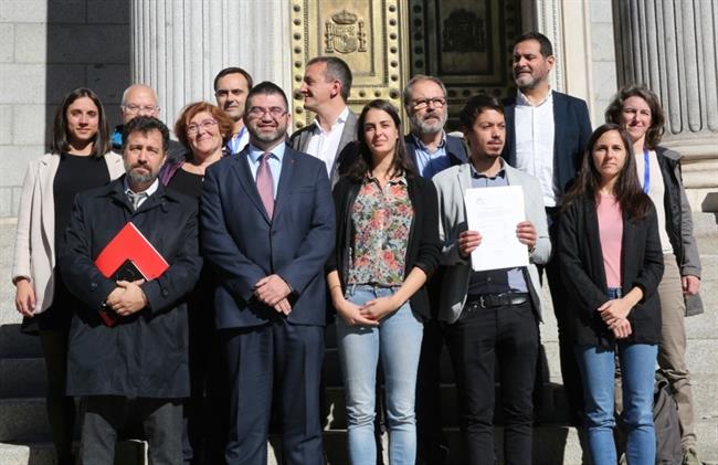 Rita Maestre y otros representantes de ayuntamientos en el Congreso | EUROPA PRESS ep rita maestreotros representantesayuntamientoscongreso