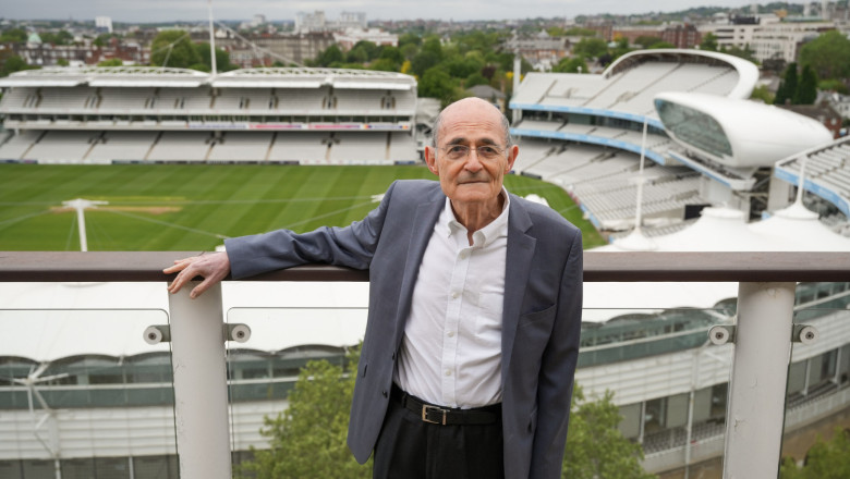 Robert Silman on the 100-foot private terrace of the Lord's View Penthouse, overlooking Lord's Cricket Ground. The penthouse was created by his late brother Laurence Silman and is being offered for sale for the first time. lords penthouse 20260604090538