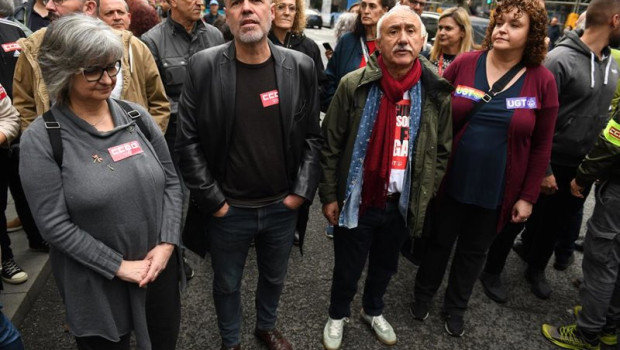 ep archivo   i d la secretaria ccoo de la comunidad de madrid paloma lopez el secretario general de