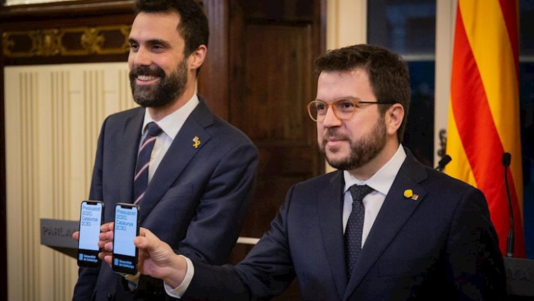 ep el presidente del parlament roger torrent y el vicepresidente de la generalitat pere aragons en ep el presidente del parlament roger torrent y el vicepresidente de la generalitat pere aragons en