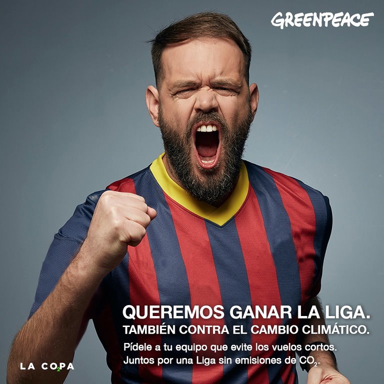 Greenpeace pide a LaLiga que reduzca sus viajes en avión en vuelos cortos | GREENPEACE ep greenpeace pide a laliga que reduzca sus viajes en avion en vuelos cortos