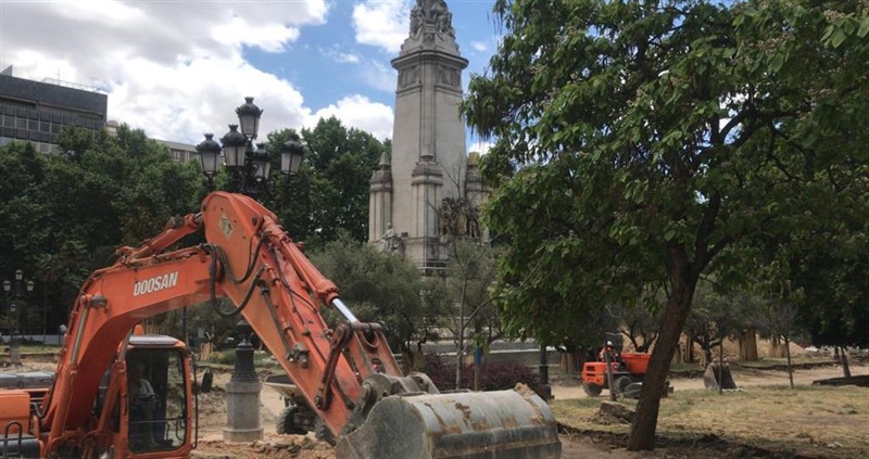 Imagen de recurso de las obras de la Plaza de España de Madrid. | EUROPA PRESS - Archivo ep imagen de recurso de las obras de la plaza de espana de madrid