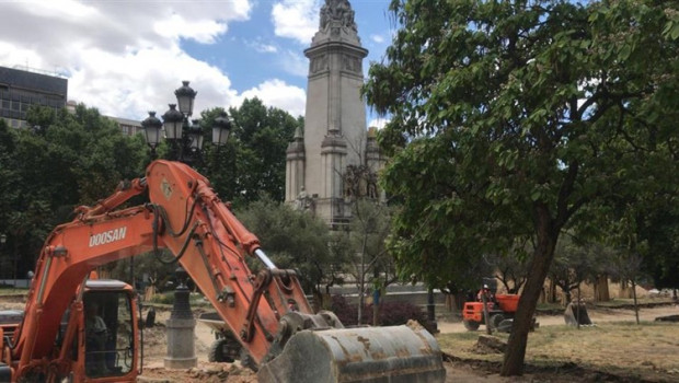 ep imagen de recurso de las obras de la plaza de espana de madrid