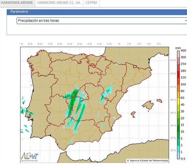 ep mapaprediccionprecipitaciones con harmonie-arome